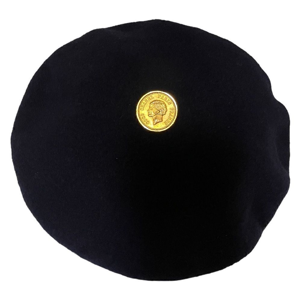 CHANEL Classic Lambswool Vintage Beret Made in France